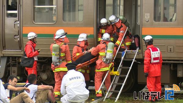 列車火災を想定した訓練