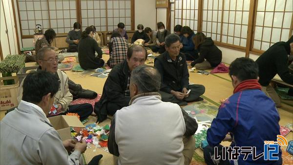 漆戸常会「大文字」にむけ花づくり