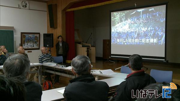 伊那市富県北福地で御柱祭の準備進む