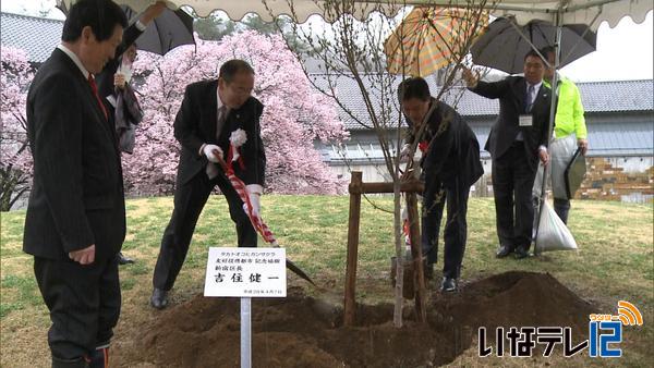 友好都市提携１０周年記念　タカトオコヒガンザクラの苗木植樹