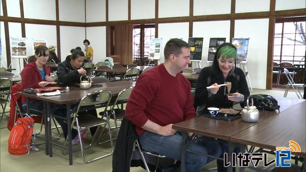 花見に合わせて　高遠閣で蕎麦販売