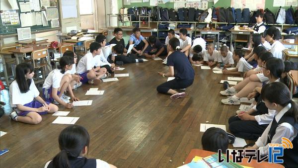 中国の中学生が春富中で交流