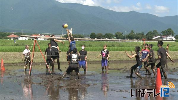 南箕輪村田畑で「べとリンピック」