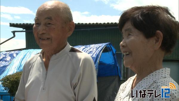 箕輪町長寿者訪問　夫婦で９０歳