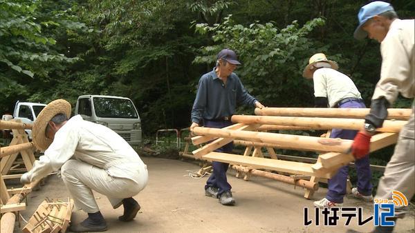 赤そばの里オープン前に整備作業