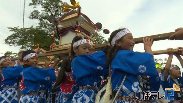 福与諏訪社　子ども神輿練り歩き