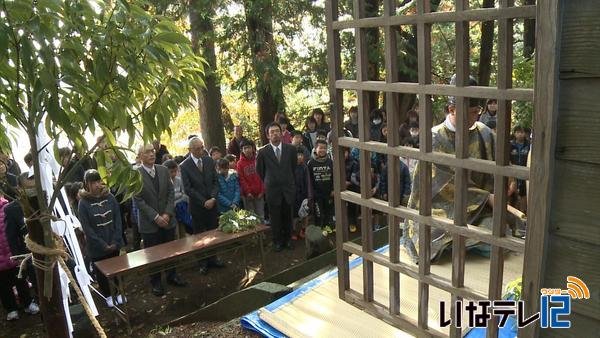 箕輪町木下で天神様の祭り　小中学生が学業成就祈る