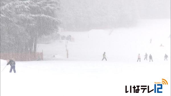 伊那地域で降雪　ゲレンデふかふかに