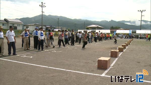 箕輪町沢で区民運動会　スポーツを通して親睦深める