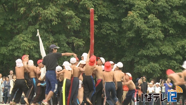 伊那北小学校で運動会　台風の影響考慮して時間短縮