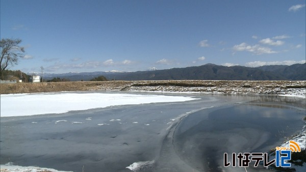 伊那地域　真冬日ならずも厳しい寒さは続く