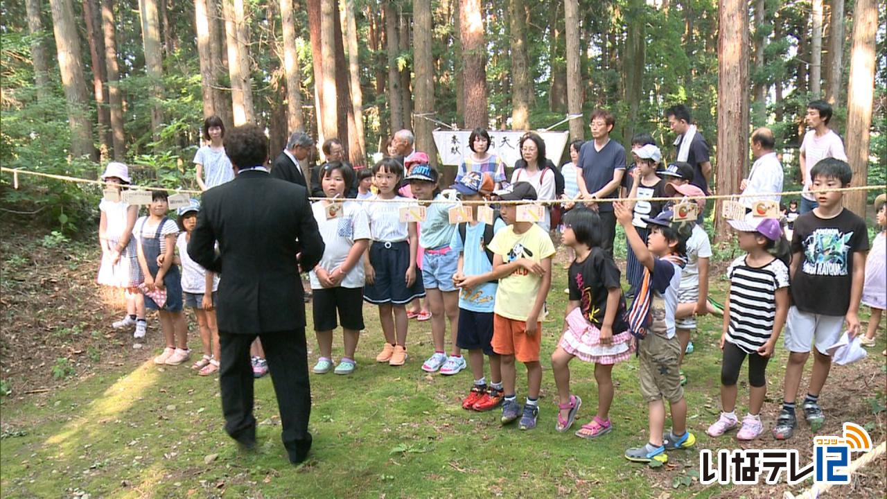 白山社天神祭で絵馬奉納