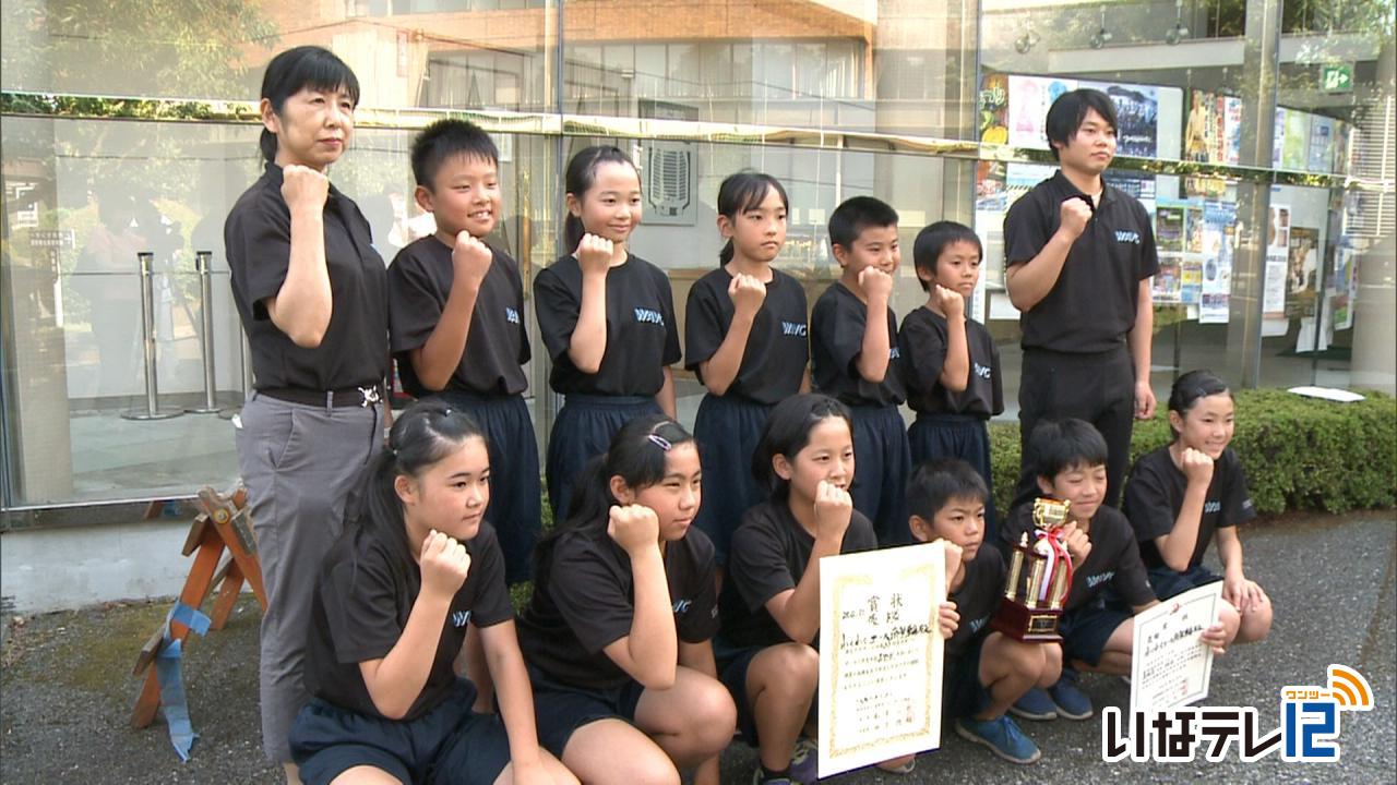 全国大会出場の南箕輪の小中学生が健闘誓う