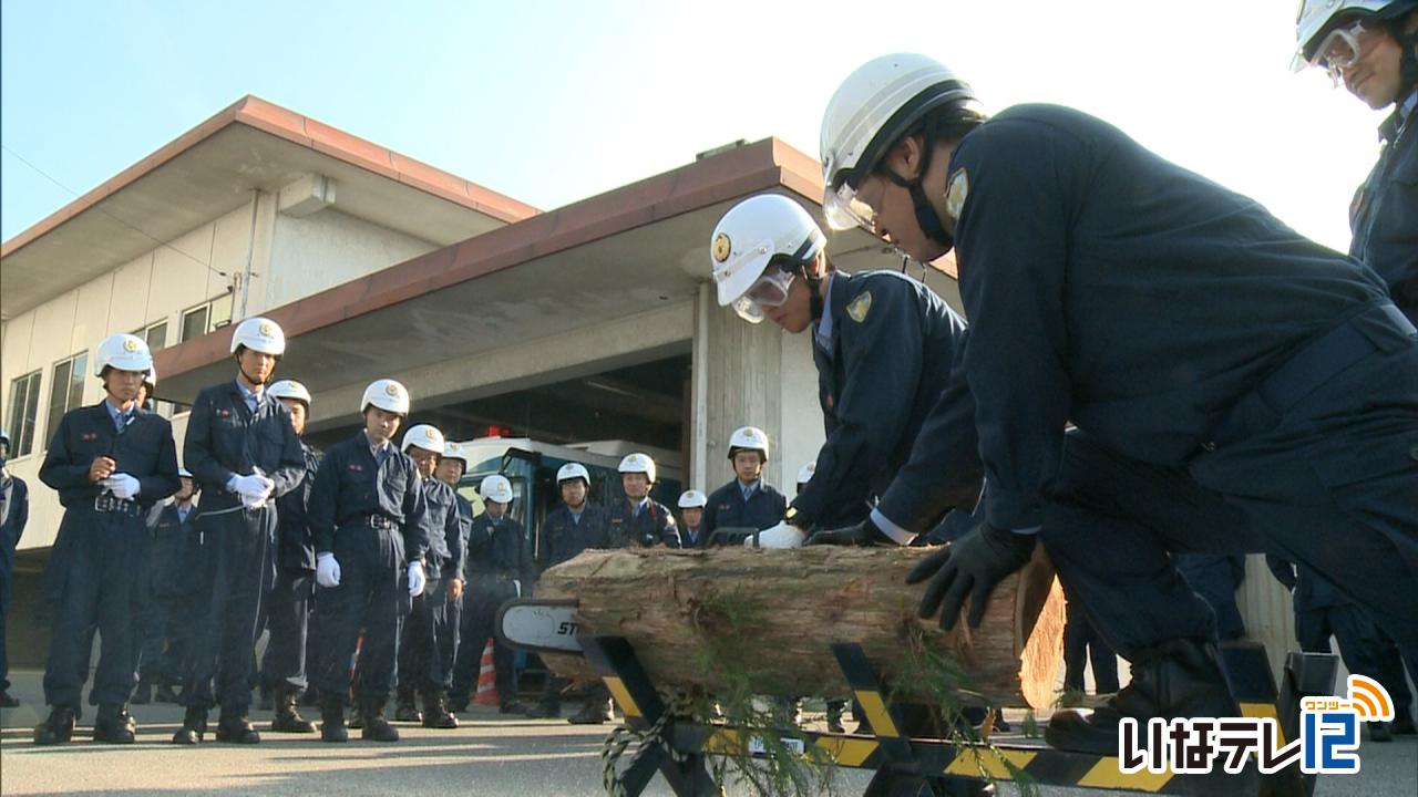 防災週間　伊那署で訓練