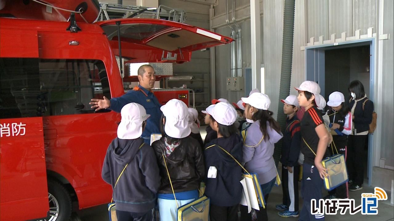 小学生が消防署の仕事を学ぶ