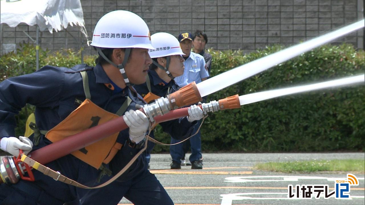 ポンプ車・伊那市　小型・南箕輪村　優勝