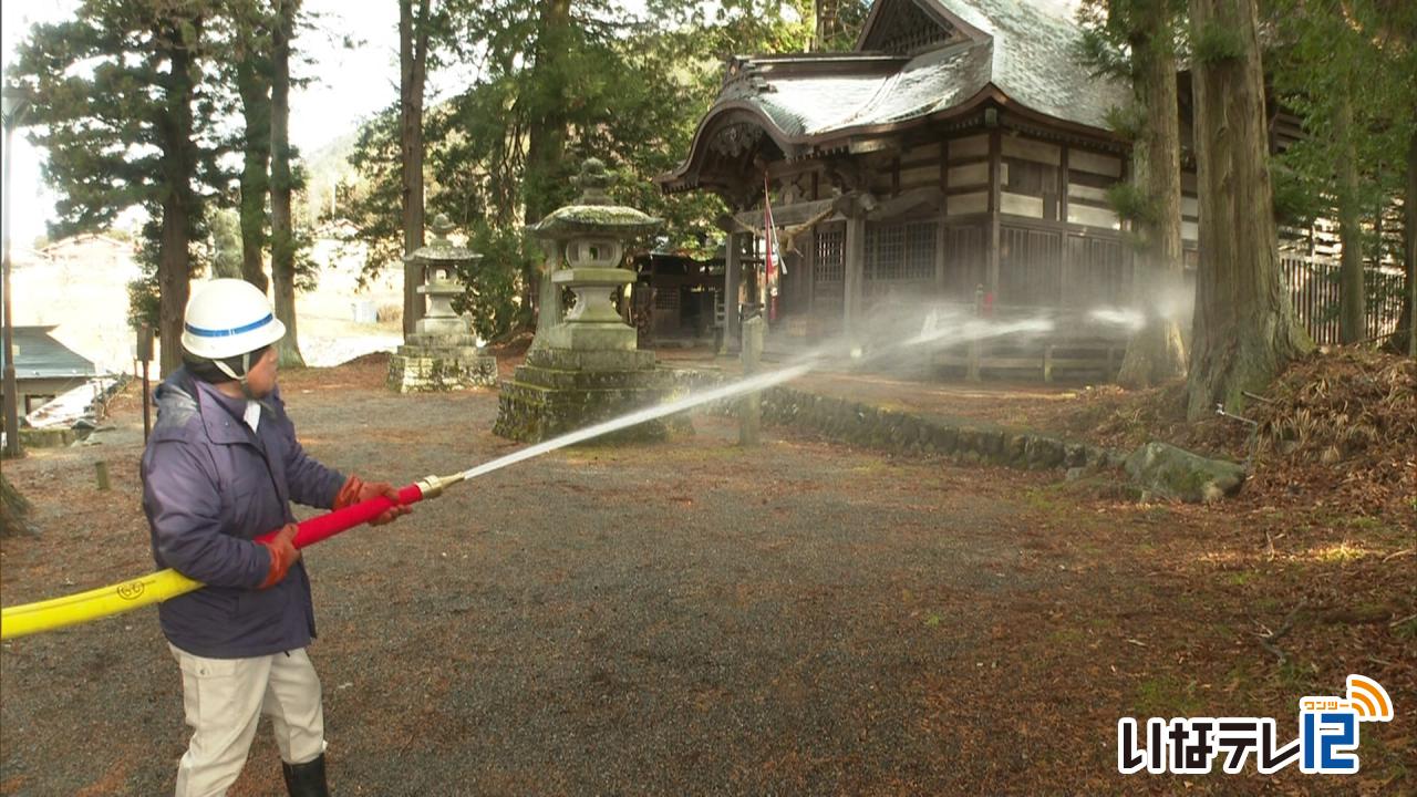 文化財防火デー熱田神社で訓練