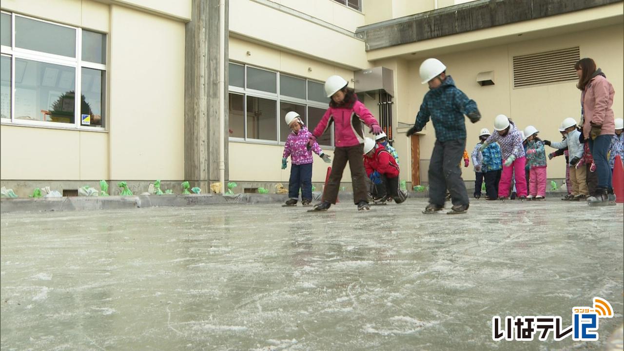 西春近北小　スケート初滑り