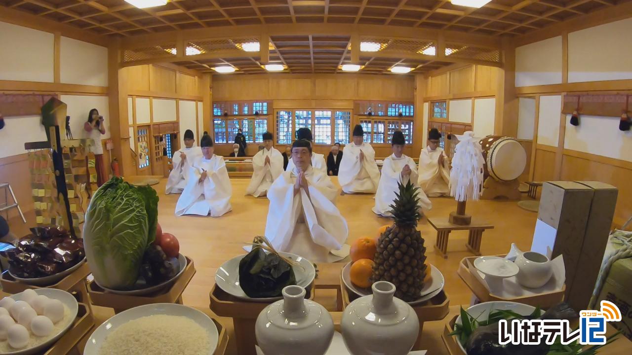 上伊那神社代表がコロナ終息祈願祭