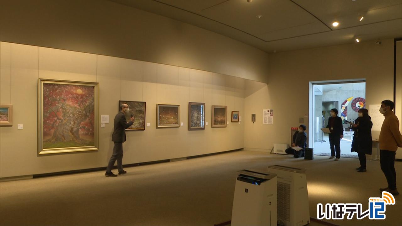 信州高遠美術館で日本画三人展
