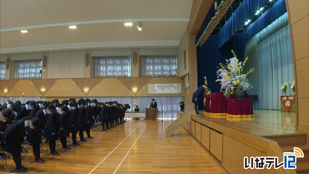 伊那西高校入学式　129人が入学