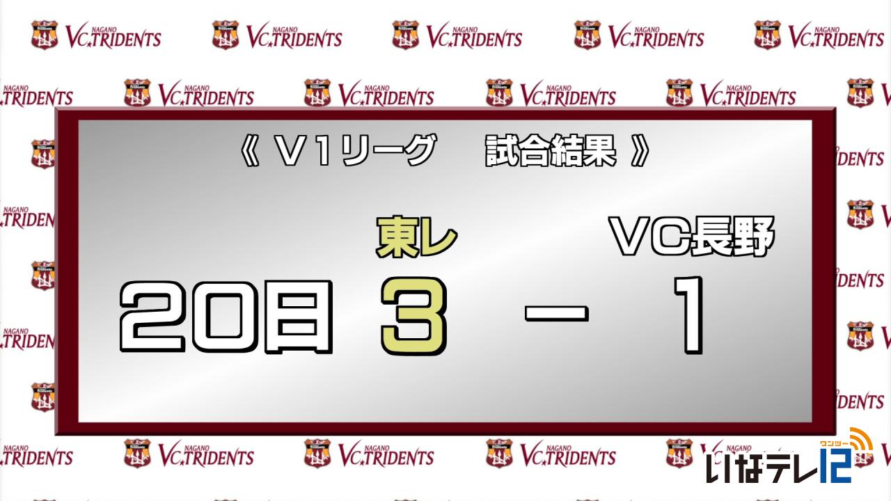 VC長野　東レに２連敗