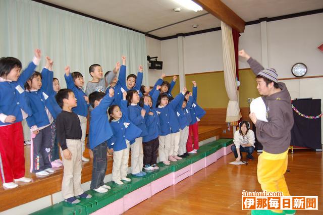 大芝高原音頭アレンジ曲に使う園児らのかけ声録音