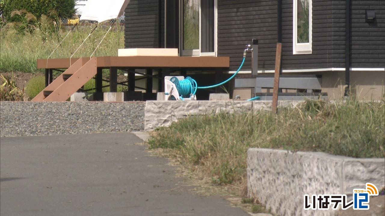 南箕輪村田畑　住宅で断熱材を焼く火事