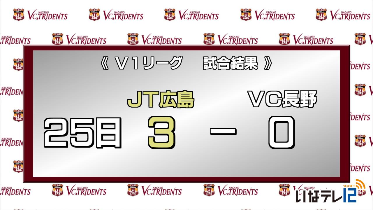 VC長野　２５日の試合結果