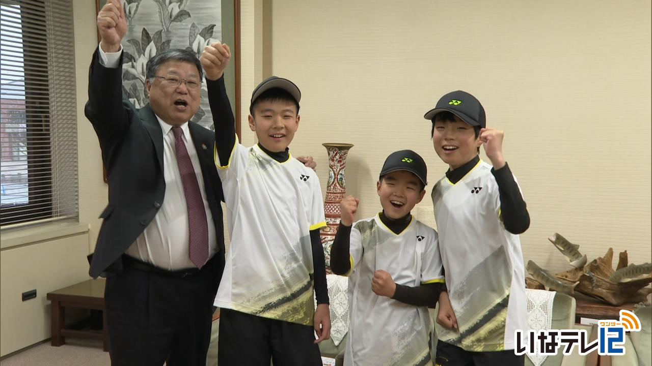 箕輪町の小学生4人　ソフトテニスで全国へ