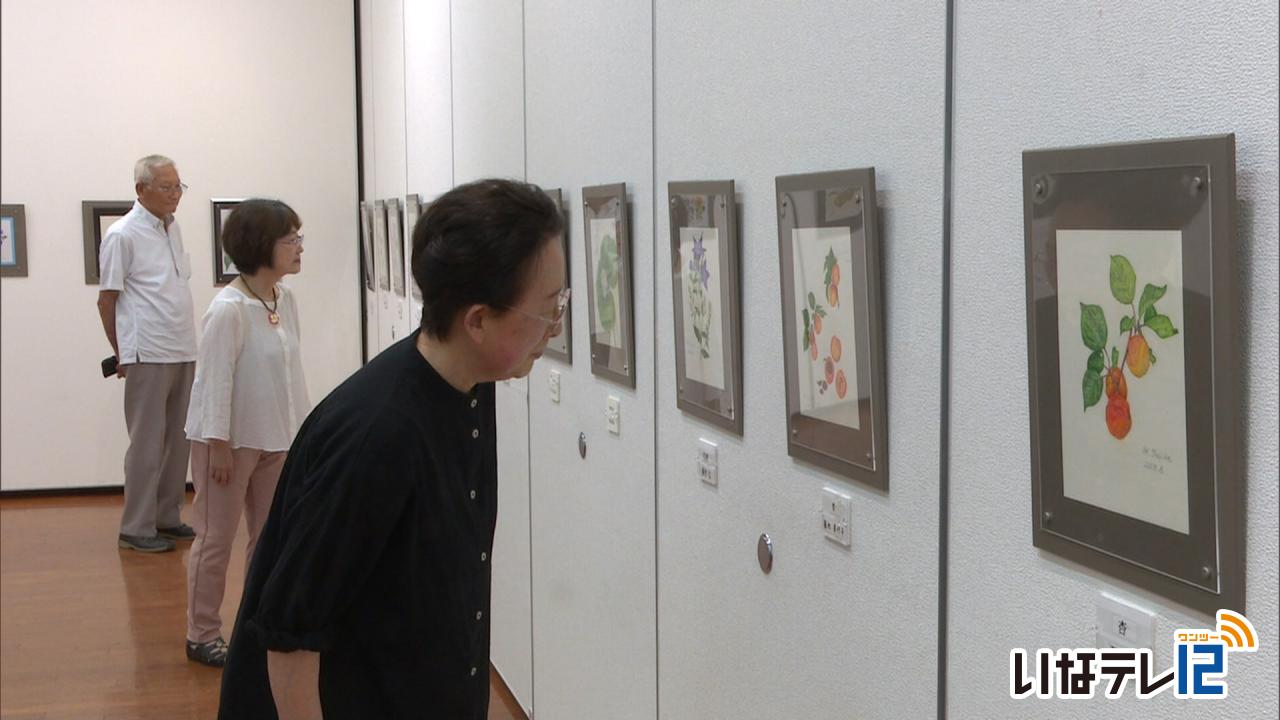 野村陽子植物細密画教室の生徒が作品発表会