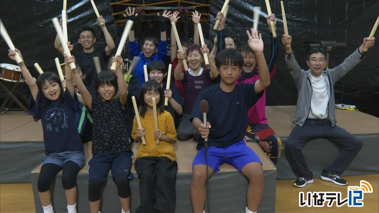 小出太鼓が権現まつりに向け稽古