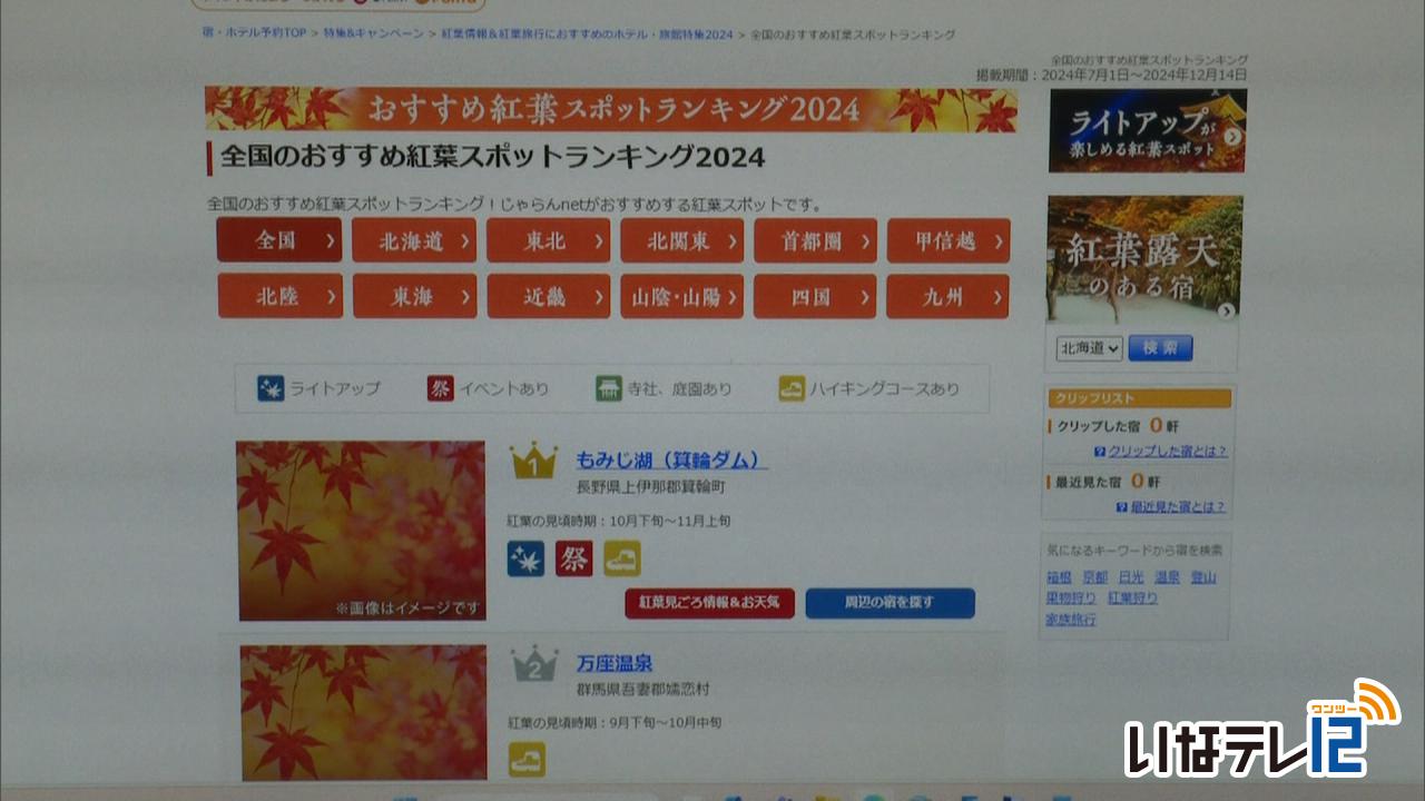 もみじ湖がじゃらんnet５年連続全国１位