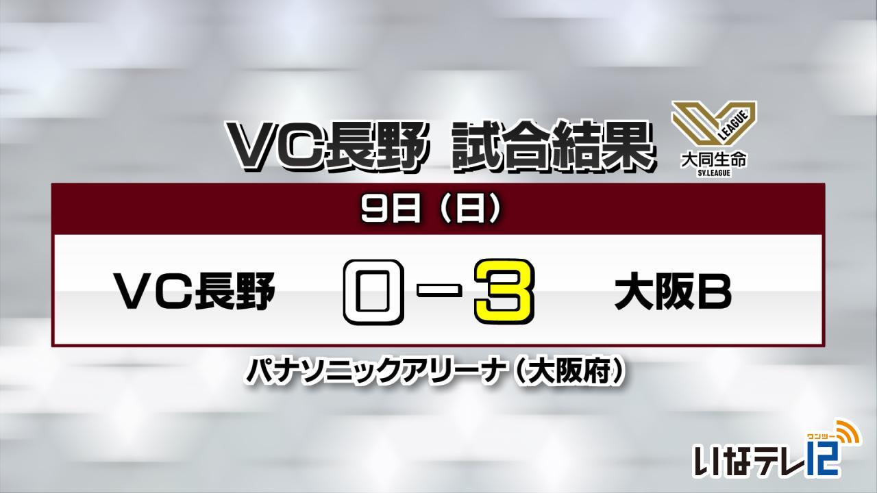 VC長野　大阪ブルテオンにストレート負け