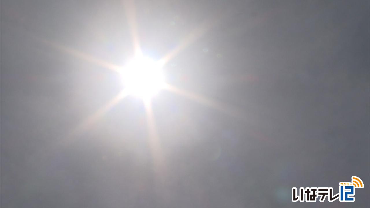 伊那地域３２．１度　２日連続の真夏日