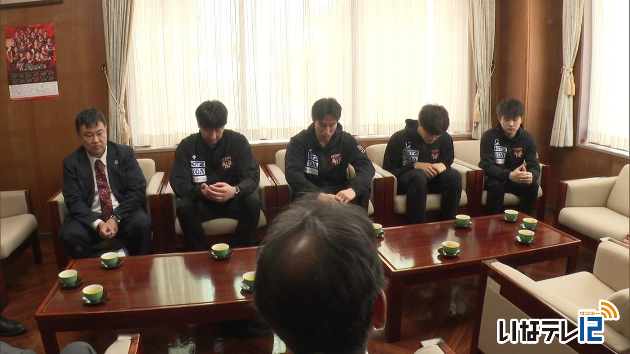 VC長野 藤城村長に今季報告