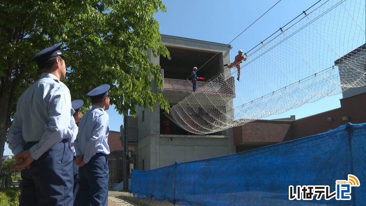 上伊那広域消防 訓練の成果を消防長に披露