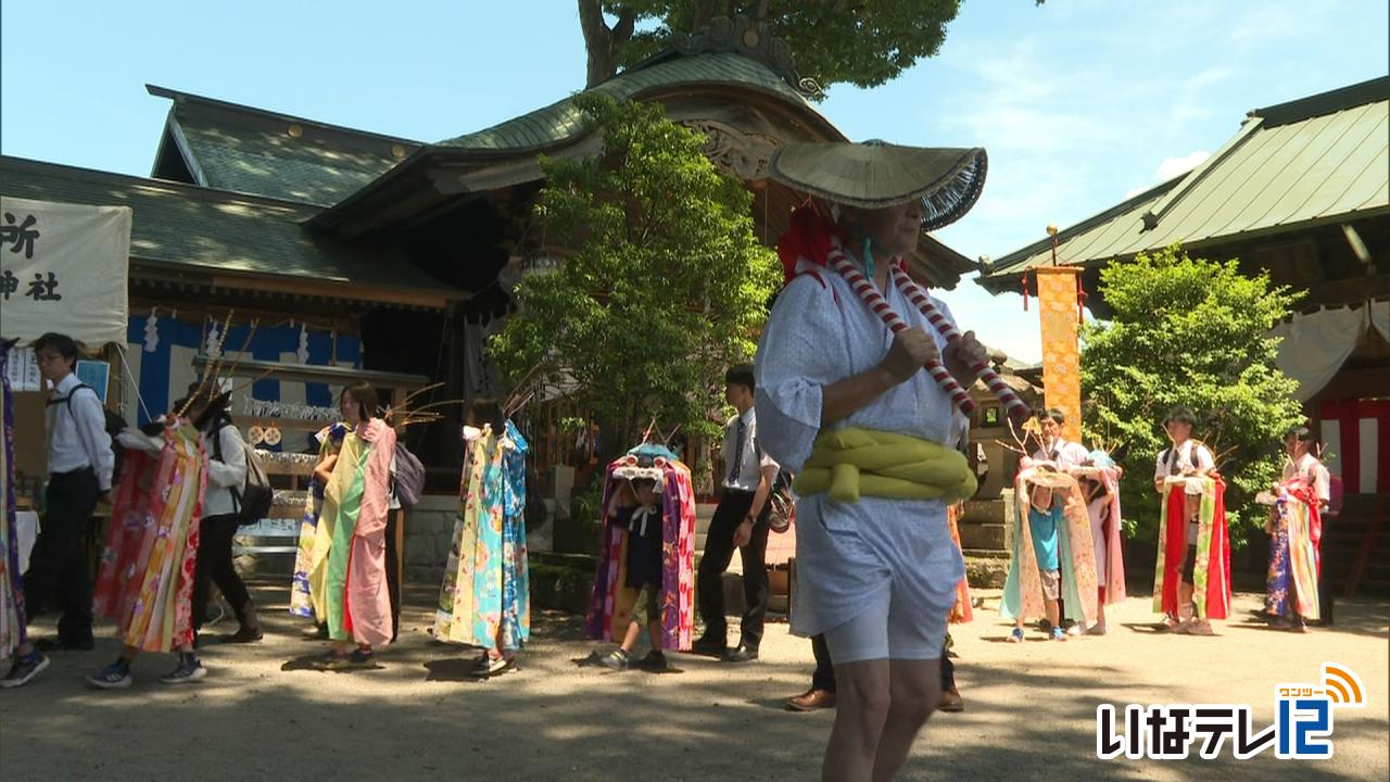 雨乞いの神事　鹿頭行列奉納