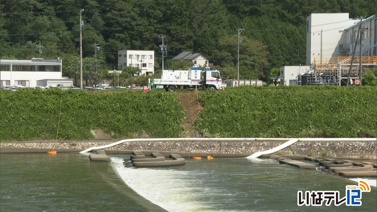 天竜川上流河川事務所が農業用水供給に排水ポンプ車派遣