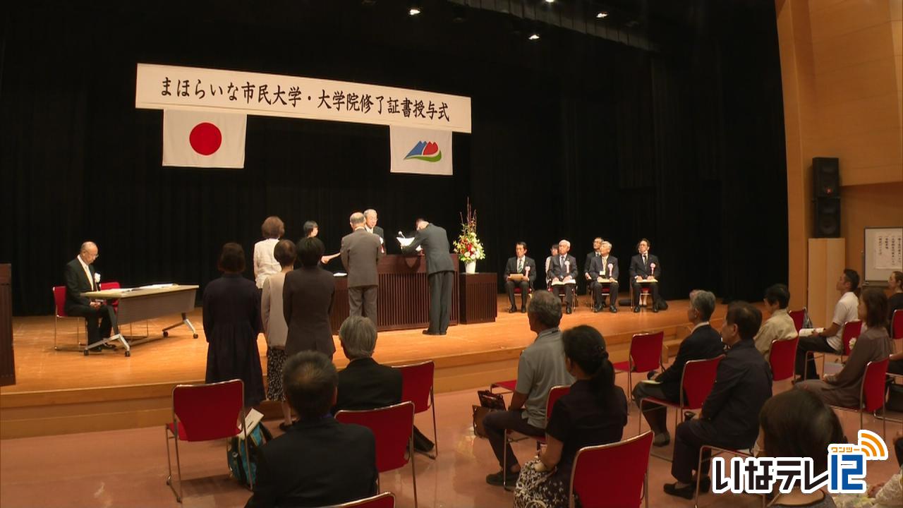 まほらいな市民大学・大学院 修了式