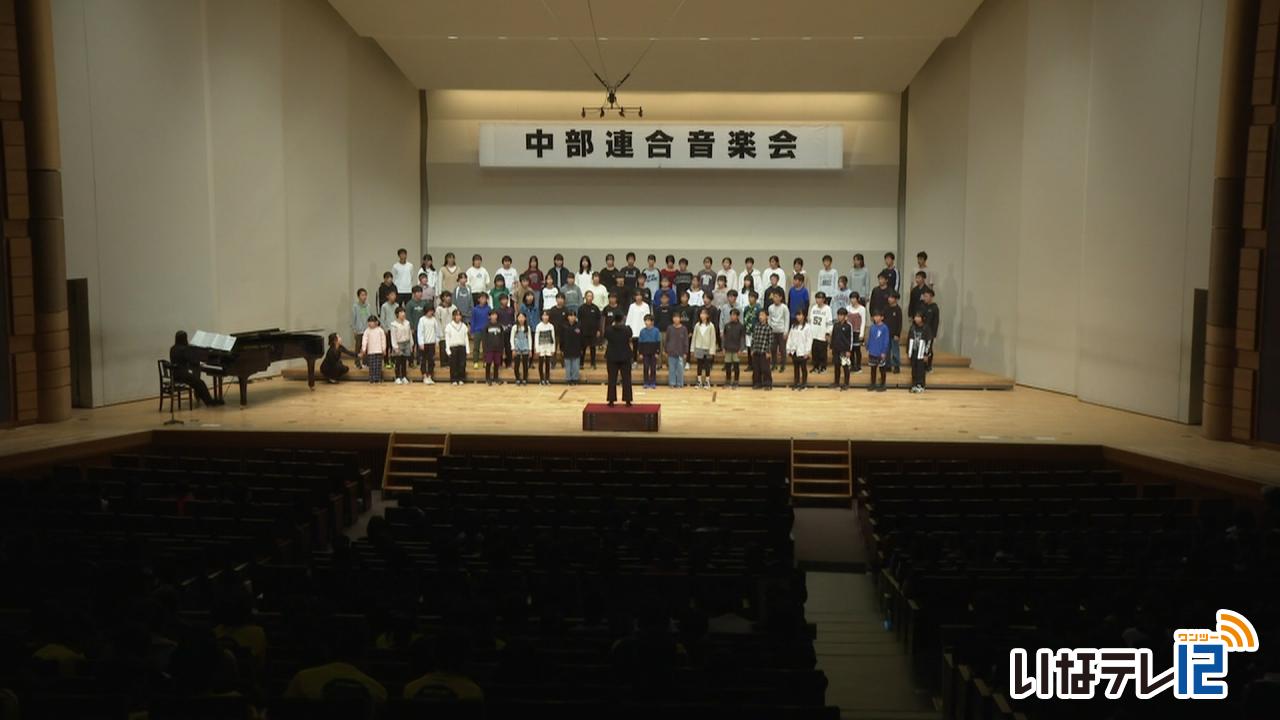 中部連合音楽会　伊那市内の小中学校２０校参加