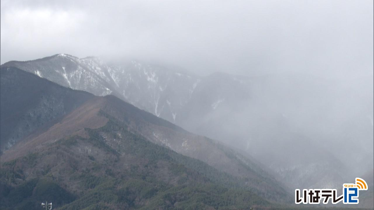 降雪 上伊那は５センチの予想