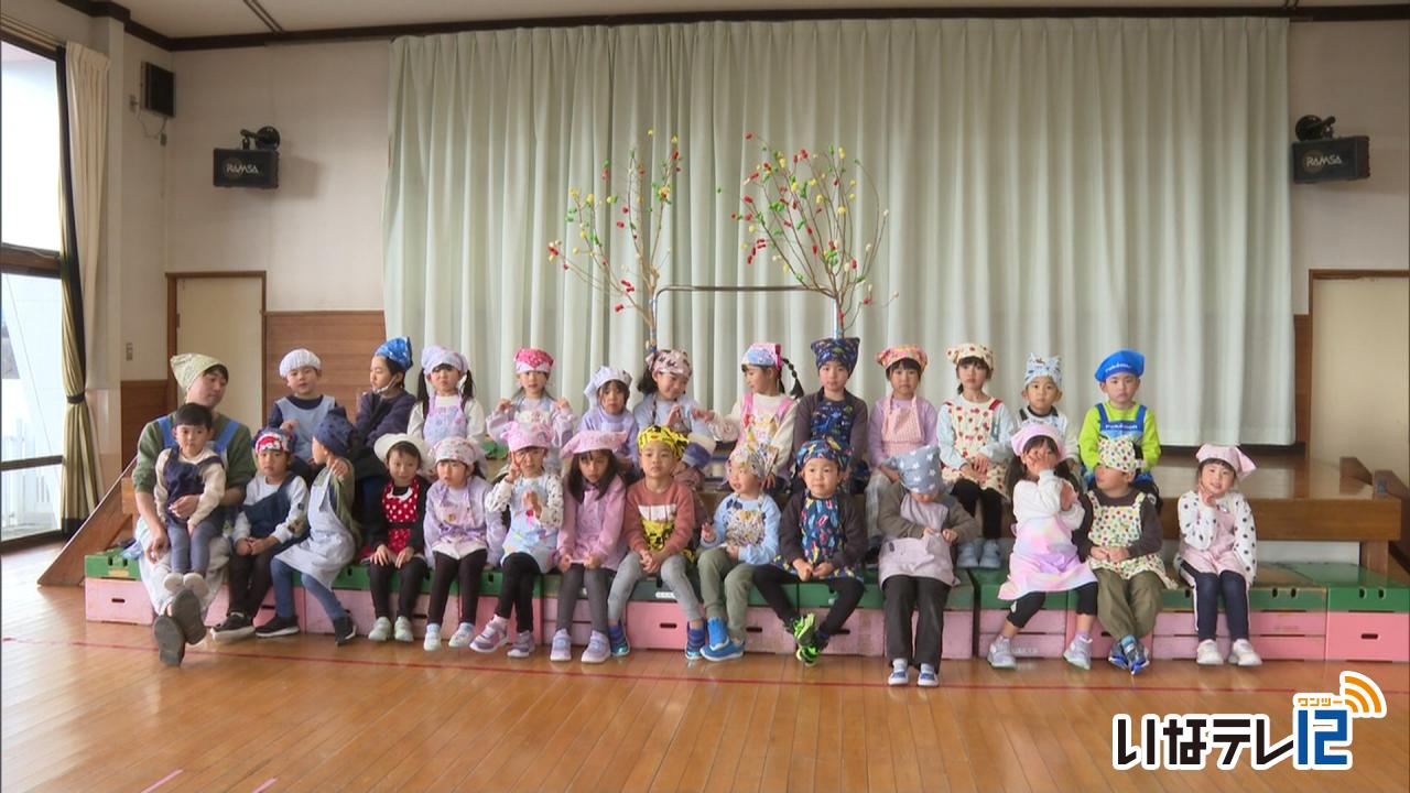 村西部保育園でまゆ玉づくり