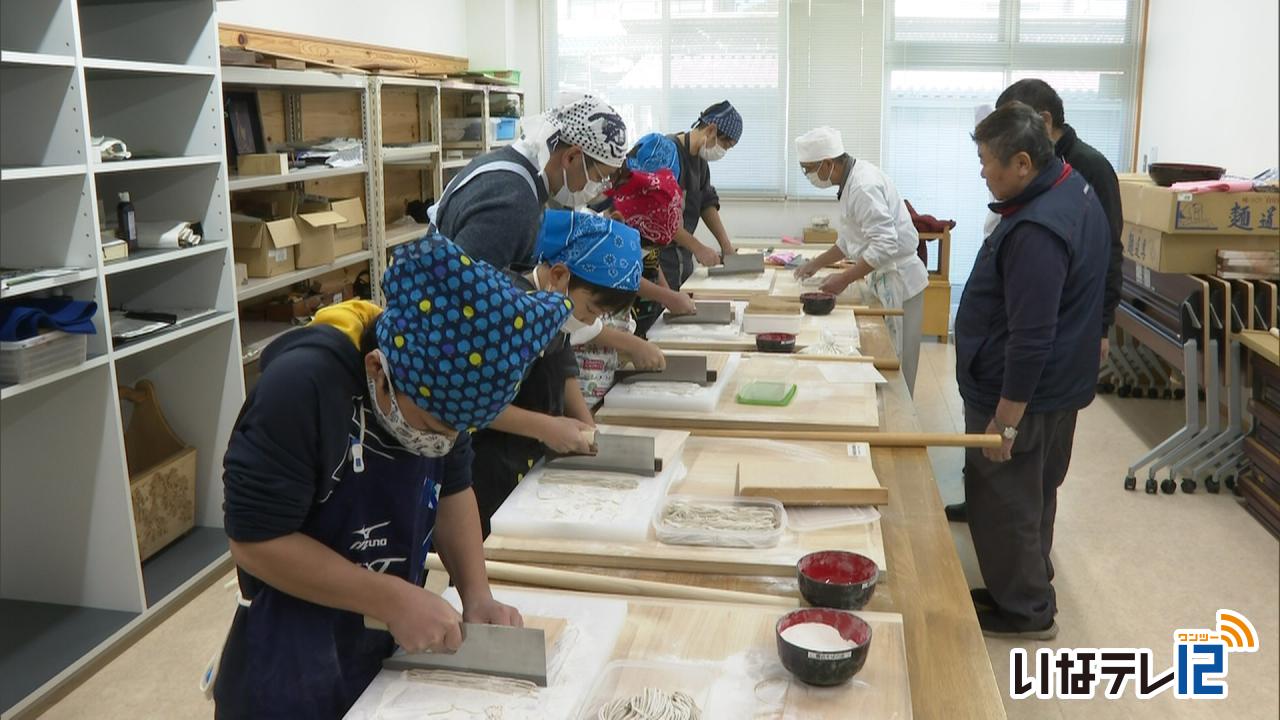 西春近北小児童 そば打ち体験