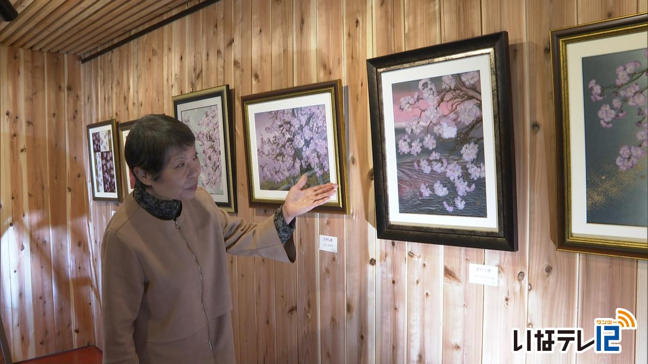 赤羽さん　桜の押花絵展