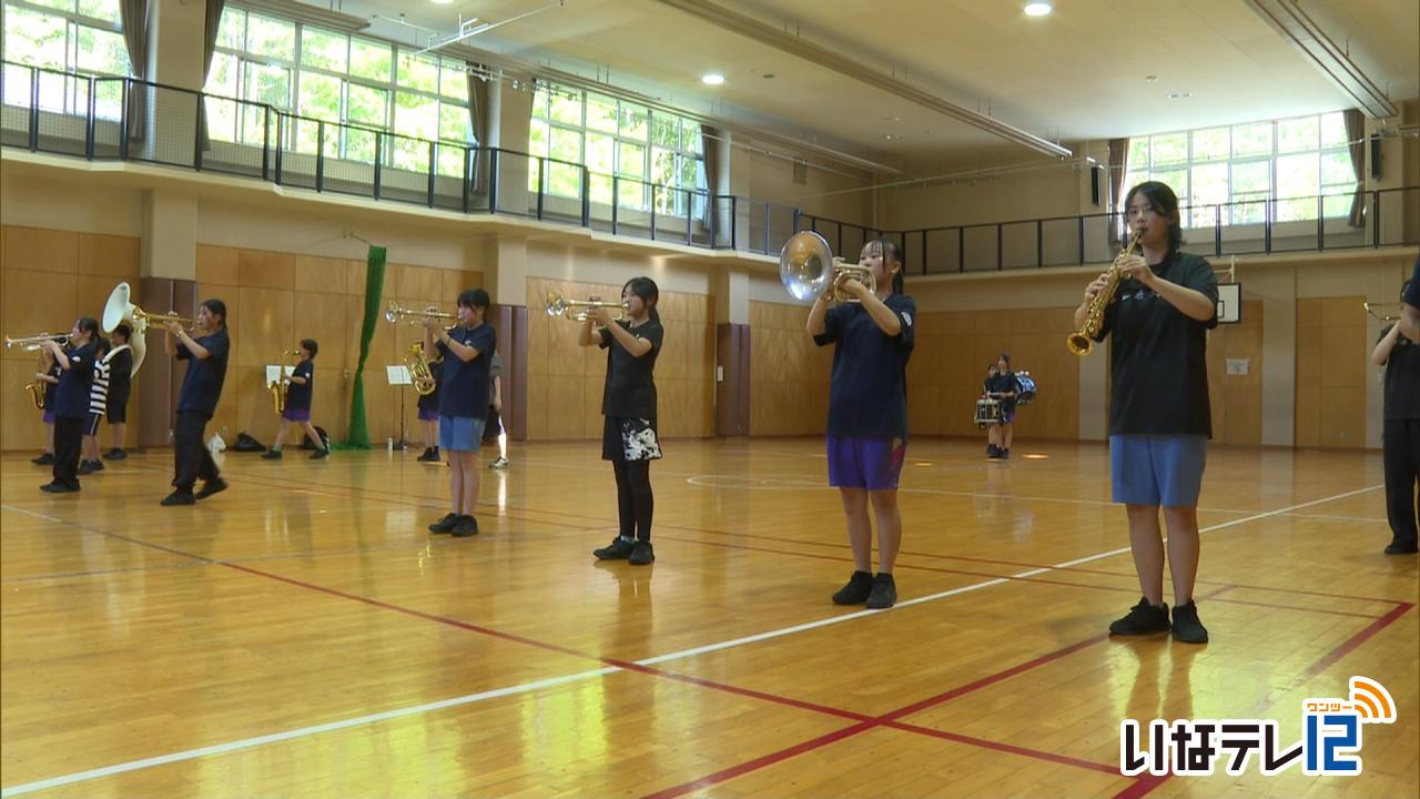 伊那谷マーチングバンドTENRYU　大会に向け高遠で合宿