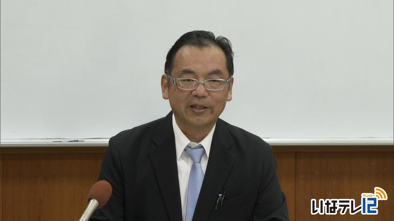 箕輪町長選挙 寺平氏が出馬表明